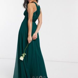 ASOS Dark Green Bridesmaid Dress